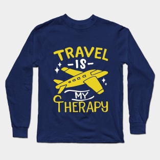 Travel is my therapy Long Sleeve T-Shirt